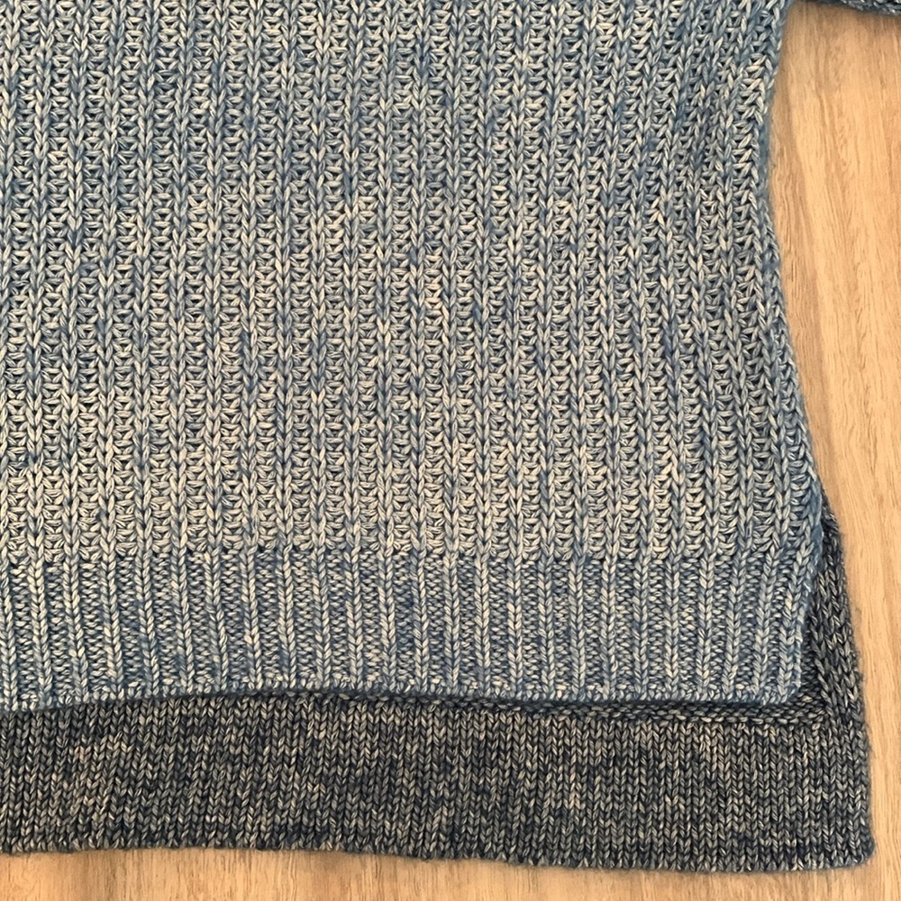 Tibi Crewneck Blue Colorblock Knit Pullover Sweater Women’s Size Small - Picture 8 of 10